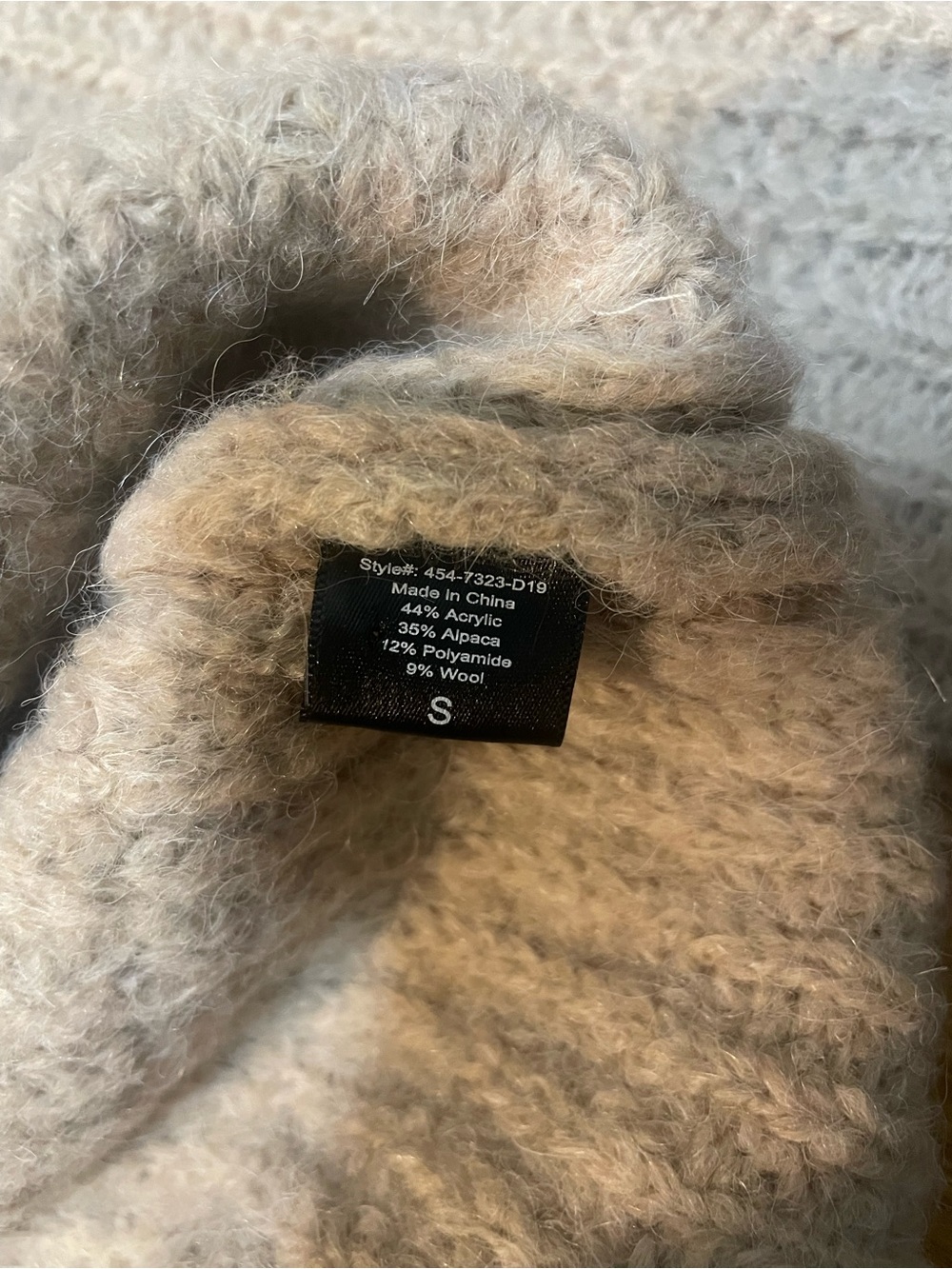 Jenni Kayne Original Cocoon Cardigan Taupe Alpaca Blend Oversized Sweater S - Picture 6 of 6